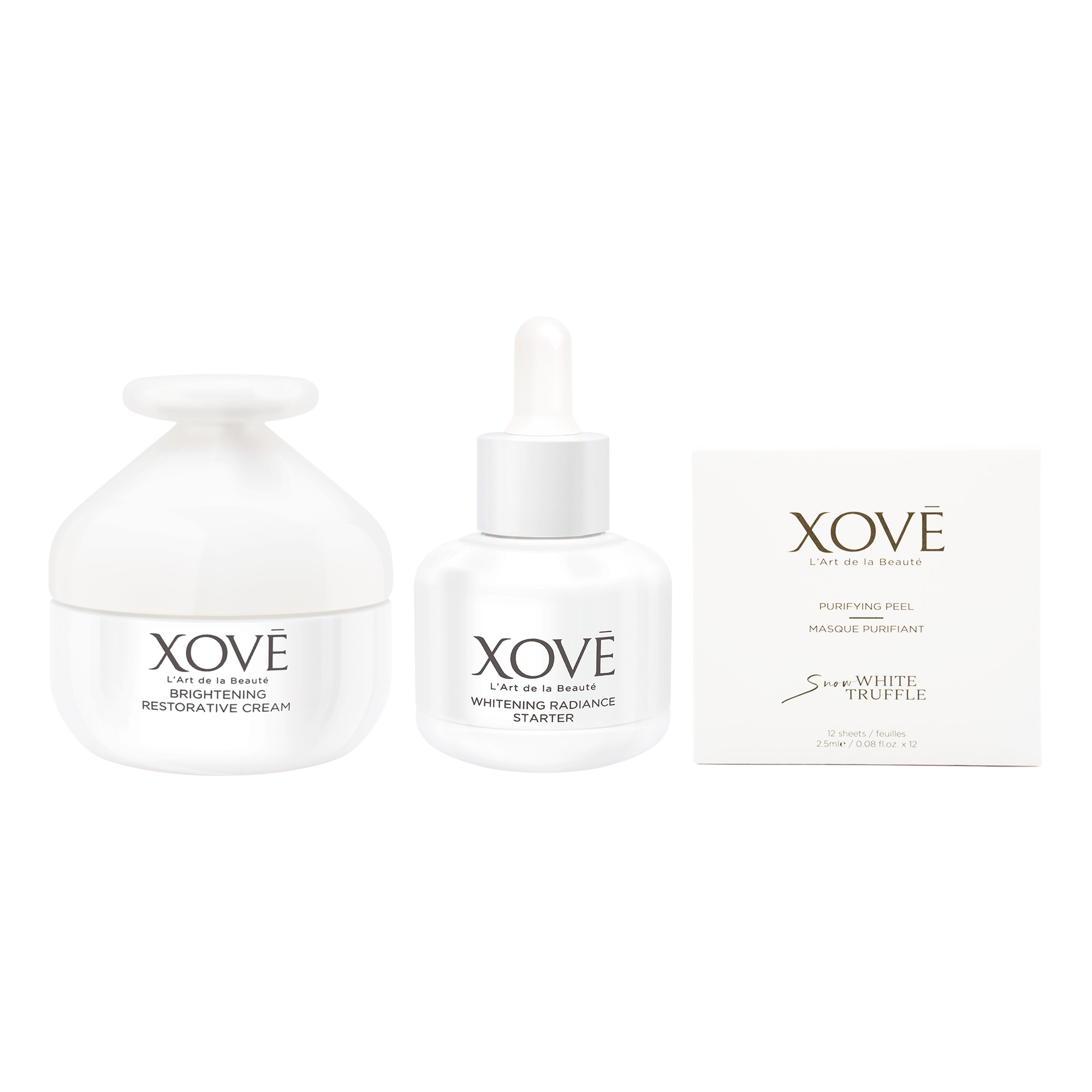 <small>煥白淨斑精華 30ml<br>亮肌美白修護乳霜 50ml<br>煥白透亮潔膚棉 2.5ml x 12<br>(價值$1,680)</small>